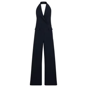 Damesjumpsuit Boss Dacom Halterneck in Donkerblauw
