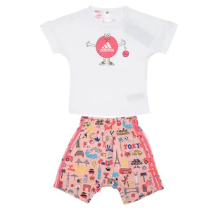 Girl’s adidas Infant Cleofus Summer Set in White