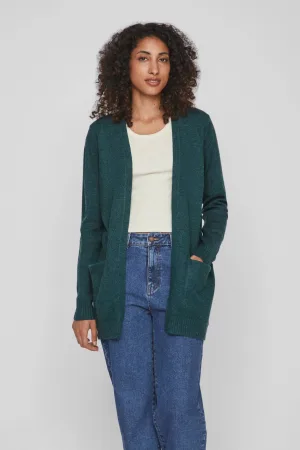 VILA gebreid vest VIRIL donkergroen