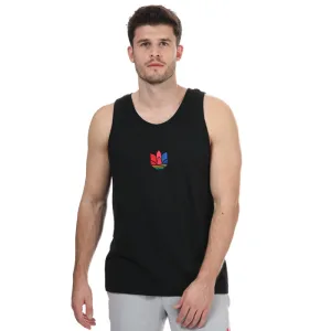 Men’s adidas Originals Adicolor 3D Trefoil 3-Stripes Tank Top in Black