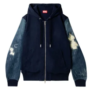 Dieselblauw Denim Jack Met Mouwen