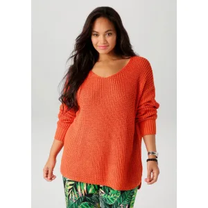 Aniston PLUS Gebreide trui in subtiele ajour-breipatroon