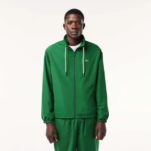 Men’s Lacoste Sportsuit Jacket with Removeable Hood in Green