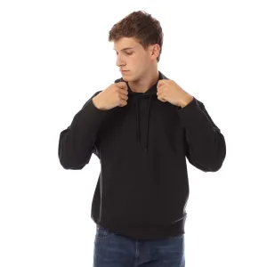 Heren Emporio Armani Allover Lettering Hoodie in Zwart