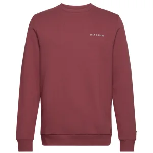 Lyle & Scott geborduurd logo Fletcher bordeauxrood sweatshirt