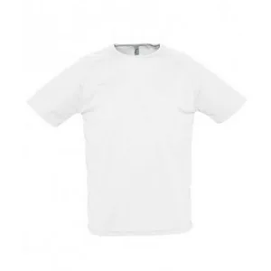 SOLS Heren Sportief T-Shirt met korte mouwen Performance (Wit)