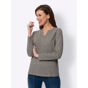 heine Shirt met lange mouwen Gedessineerd shirt (1-delig)