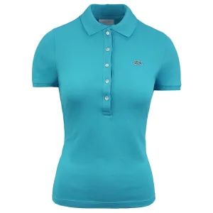 Lacoste Slim Fit Dames Turquoise Poloshirt