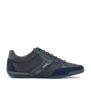 Boss Saturn Low herentrainers in donkerblauw