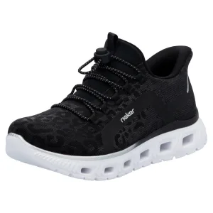RIEKER Sport Slip-on sneakers , vrijetijdssneaker, instapschoen in leeuw-look, met memosoft binnenzool