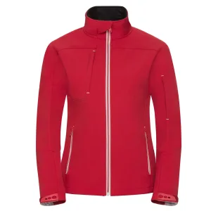 Russell Dames/Dames Bionic Zachte Shell Jas (Klassiek rood)