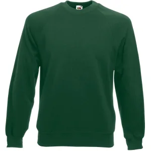 Fruit Of The Loom Heren Raglan Mouwen Belcoro® Sweatshirt (Bottle Groen)