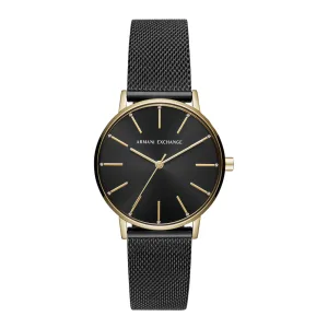 Armani Exchange Lola – dames horloge – goudkleurig met  band