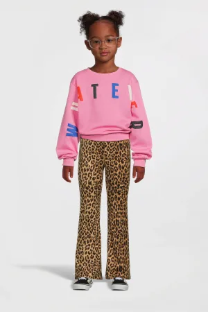 NAME IT KIDS sweater NKFPLILJE met tekst roze