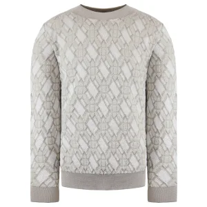 Emporio Armani Sweater met patroon heren Beige
