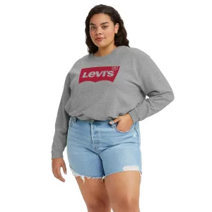 Levis Dames/Dames Grafisch Sweatshirt met Crew Hals Plus (Grijze Heide)