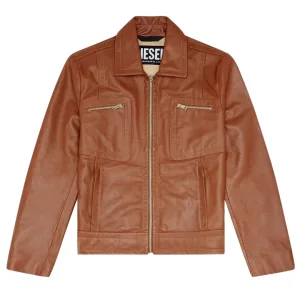 Diesel L-Cale bruin leren jack