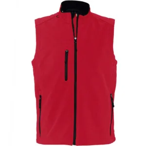 SOLS Heren Rallye Soft Shell Bodywarmer Jacket (Rood)