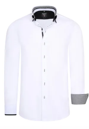 Overhemd met dubbele kraag