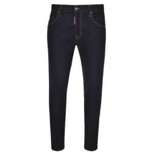 Dsquared2 Skater Jean Italiaans adreslogo marineblauwe wassing jeans