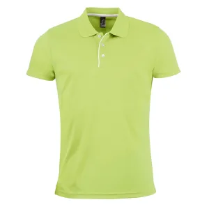 SOLS Heren Performer korte mouw Pique Polo Shirt (Appelgroen)