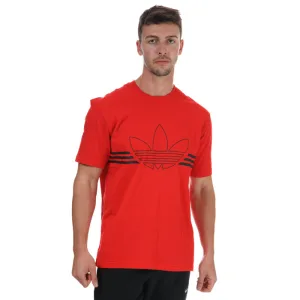 Men’s adidas Originals Outline Trefoil T-Shirt in Red