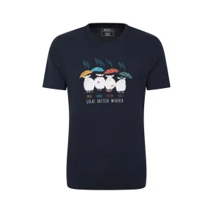 Mountain Warehouse Heren Groot Brits Weer T-Shirt (Marine)