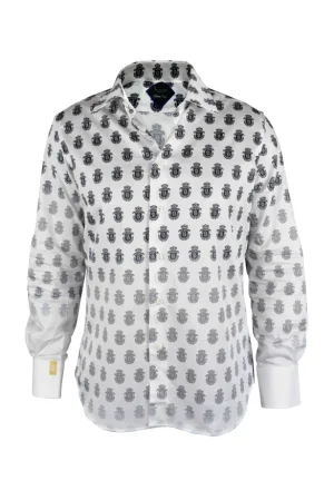 Miljardair LS Milano All-over shirt Wit