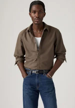 Levi’s® Overhemd met lange mouwen AUTHENTIC BUTTON DOWN met ton-in-ton logo-borduursel op de borst