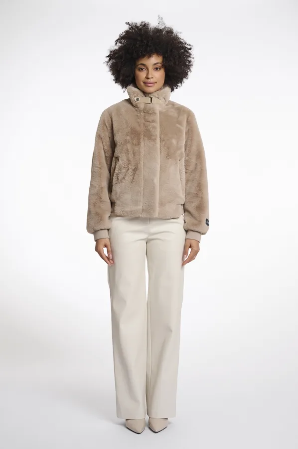 Rino – Pelle Ambra.7002511 Short Fake Fur Jacket Jackets 10866 Oat