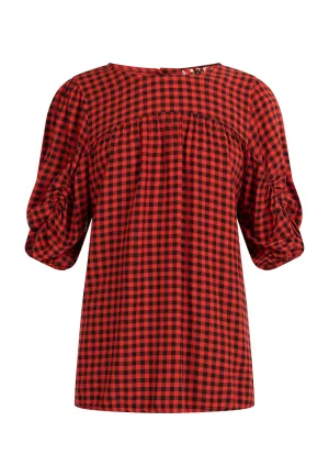 Mymo Blouse Dames zwart/rood