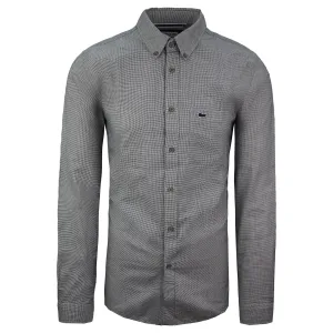 Lacoste Slim Fit Heren Zwart/Wit Overhemd