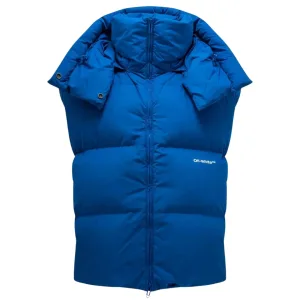 Gebroken wit Bouce gilet met capuchon, pauwblauw donsjack