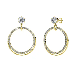 Ariel oorbellen – goud en kristal