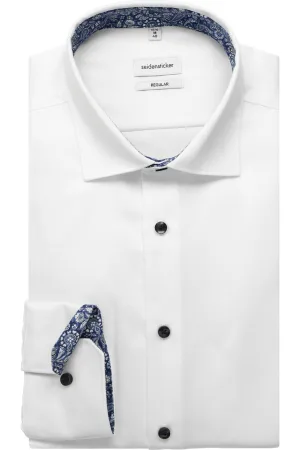 Seidensticker Overhemd wit, Effen