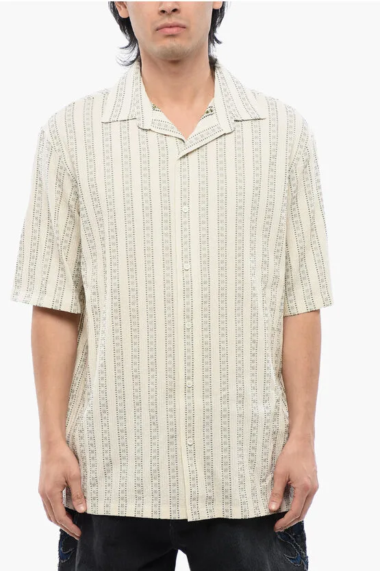 ARR STRIPES BOWLING SHIRT ANGORA WILLOW