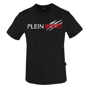 Plein Sport bekrast logo zwart T-shirt