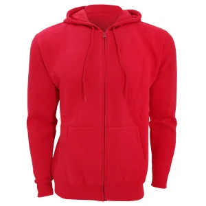 SOLS Heren Zeven Volle Zip Hooded Sweatshirt / Hoodie (Rood)