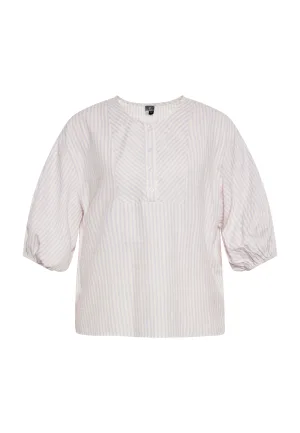 Dreimaster Blouse Dames Lichtpaars gebroken wit