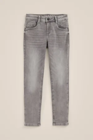Blue Ridge – Jongens slim fit jeans – Slim Fit – Lichtgrijs – Katoen –