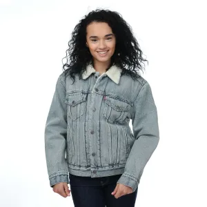 Levis Dames/Dames Ex-Boyfriend Sherpa Trucker Jacket (Denim)