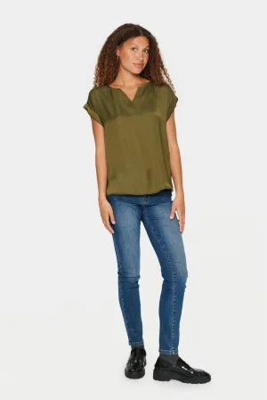 Mouwloos shirt Classic fit Army Green