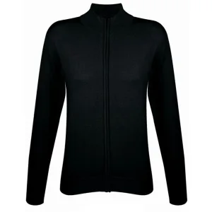 SOLS Vrouwen/dames Gordon Full Zip Cardigan (Zwart)