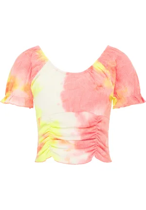 Mymo T-shirt Dames Oranje Veelkleurig