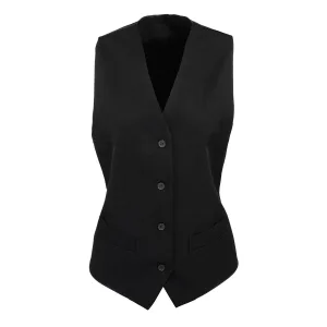 Premier Vrouwen/Dames Gevoerde Waistcoat (Zwart)