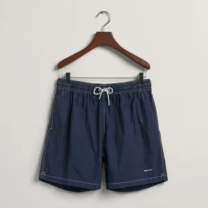 Heren Gant Classic Fit Seersucker Zwemshorts in Blauw