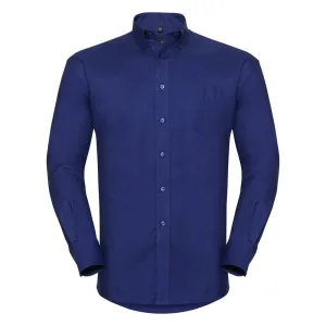 Russell Collectie Heren Lange Mouw Easy Care Oxford Shirt (Helder Koninklijk)