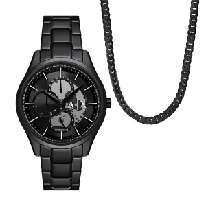 Armani Exchange  – heren horloge – Zwart met  band