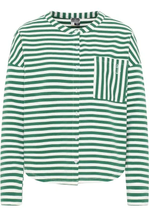 Dreimaster Zweetjasje Dames Groen Wit