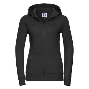 Russell Dames/Dames Authentic Full Zip Hoodie (Zwart)